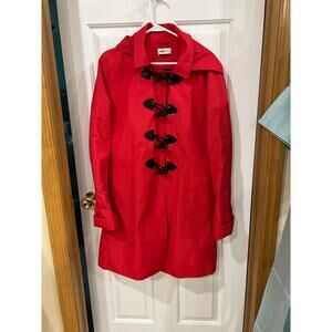 JANE POST ICONIC PRINCESS SLICKER RAINCOAT VIVID RED SIZE L